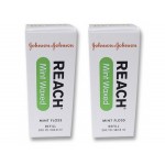 2 x J&J REACH® DENTAL FLOSS - PROFESSIONAL SIZE - Dental Floss, Waxed, Mint, 200 yds